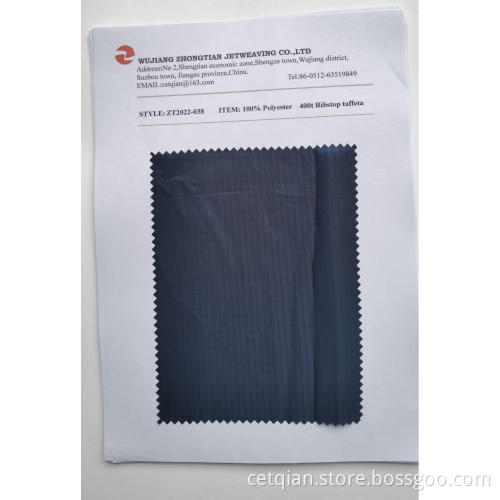 100% Polyester 400t Ribstop taffeta